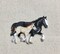 Black Mare & Buckskin Colt Horses, Embroidered, Iron on Patch